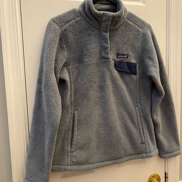 Patagonia Snap T Pullover Womens Small Fleece Jacket Blue - Picture 3 of 8